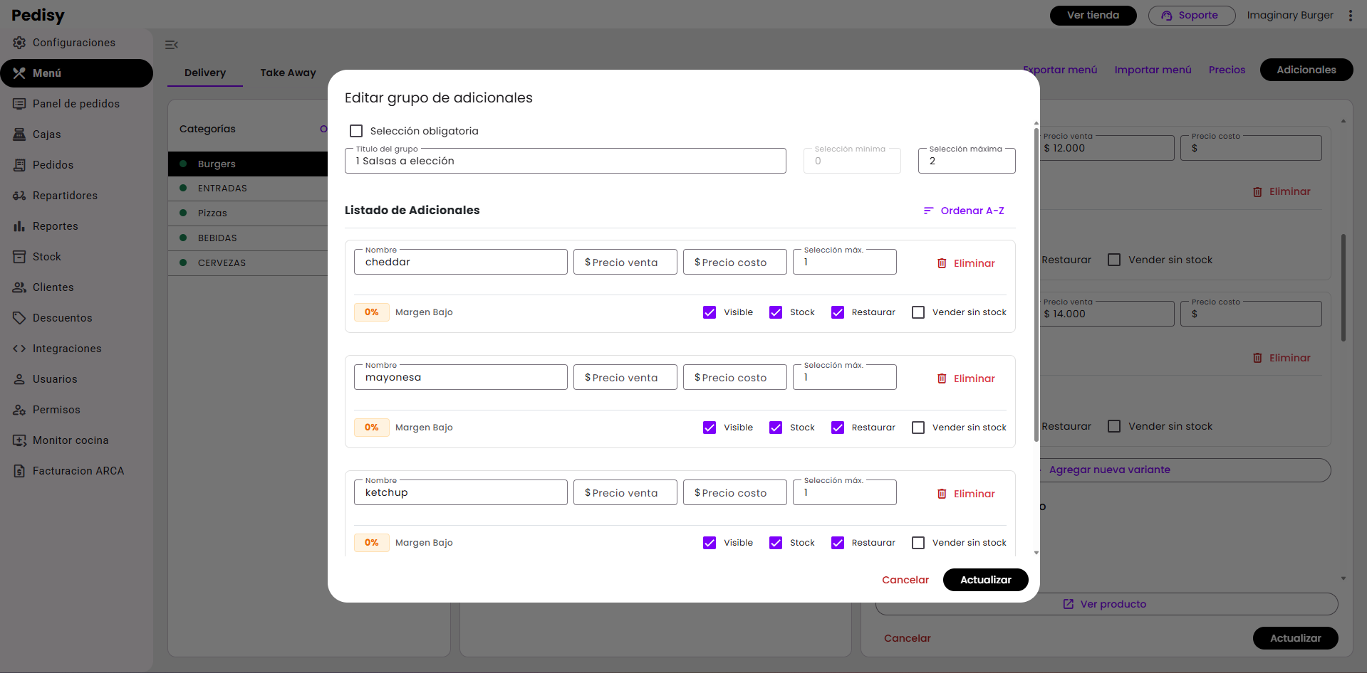 Integración con POS y Menú digital